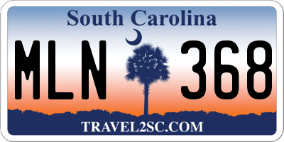 SC license plate MLN368