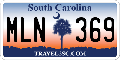 SC license plate MLN369