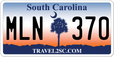SC license plate MLN370