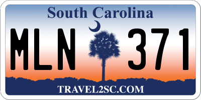 SC license plate MLN371