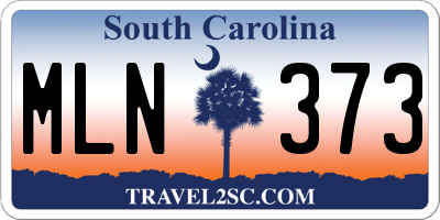 SC license plate MLN373