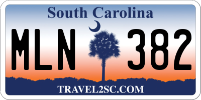SC license plate MLN382