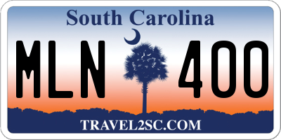SC license plate MLN400
