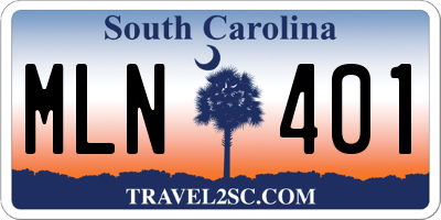 SC license plate MLN401