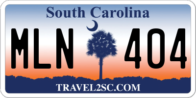 SC license plate MLN404