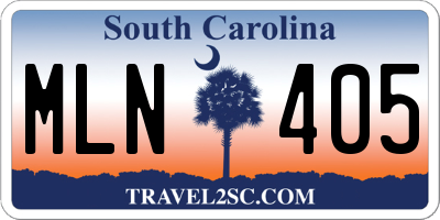 SC license plate MLN405