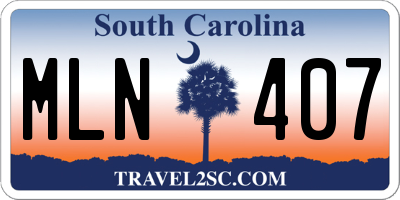 SC license plate MLN407