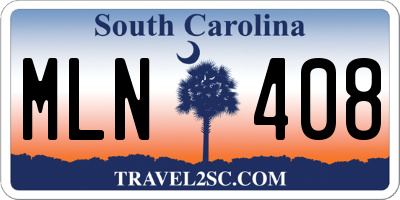 SC license plate MLN408