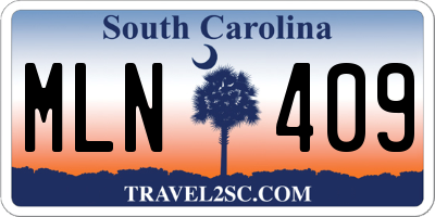 SC license plate MLN409