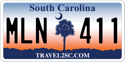 SC license plate MLN411