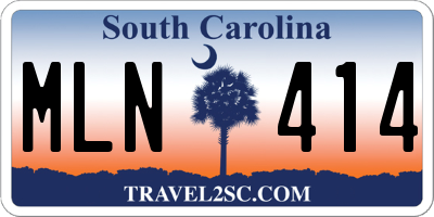 SC license plate MLN414