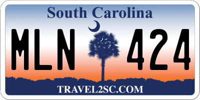 SC license plate MLN424