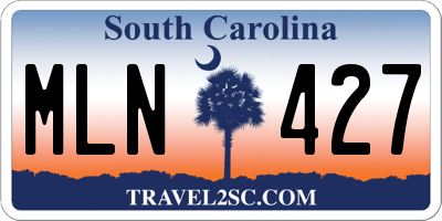 SC license plate MLN427