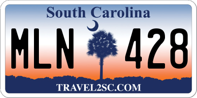 SC license plate MLN428