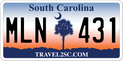 SC license plate MLN431