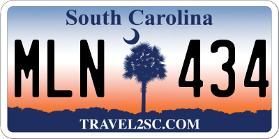 SC license plate MLN434