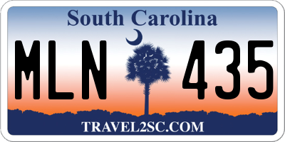 SC license plate MLN435