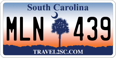 SC license plate MLN439