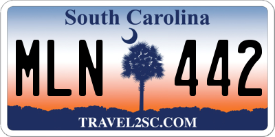 SC license plate MLN442