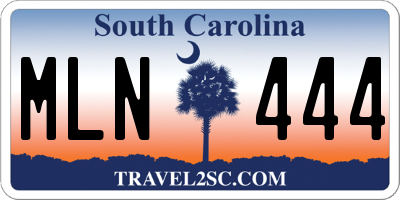SC license plate MLN444