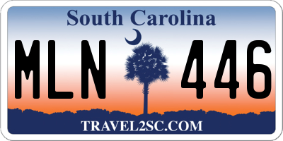 SC license plate MLN446