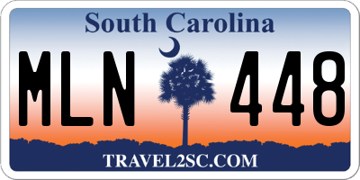 SC license plate MLN448