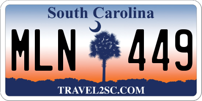 SC license plate MLN449