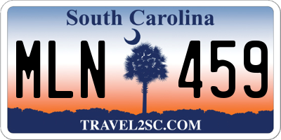 SC license plate MLN459