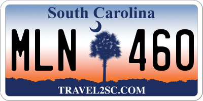 SC license plate MLN460
