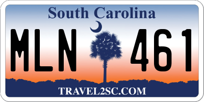 SC license plate MLN461