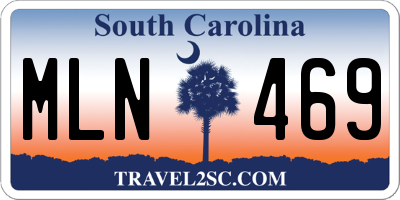 SC license plate MLN469