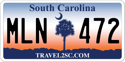 SC license plate MLN472