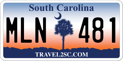 SC license plate MLN481