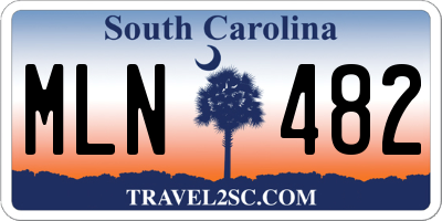 SC license plate MLN482