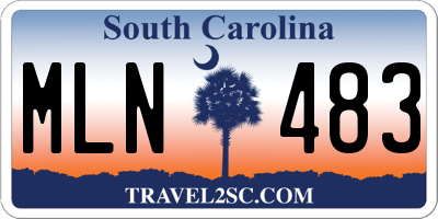 SC license plate MLN483