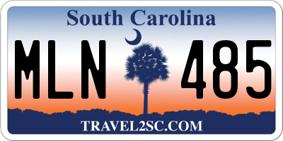 SC license plate MLN485