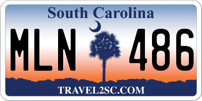 SC license plate MLN486