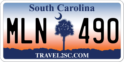 SC license plate MLN490