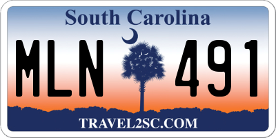 SC license plate MLN491