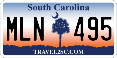SC license plate MLN495