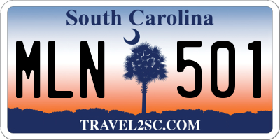 SC license plate MLN501