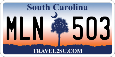 SC license plate MLN503