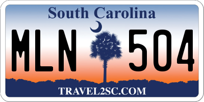 SC license plate MLN504