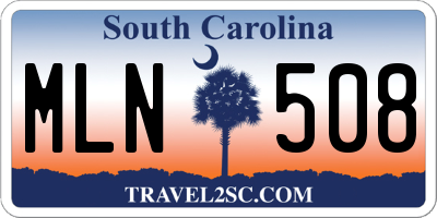 SC license plate MLN508