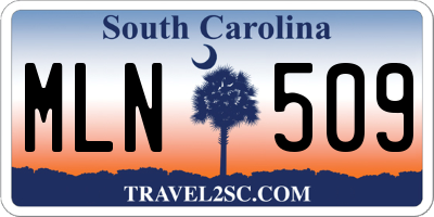 SC license plate MLN509