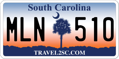 SC license plate MLN510