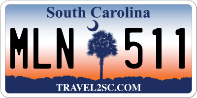 SC license plate MLN511
