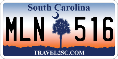 SC license plate MLN516