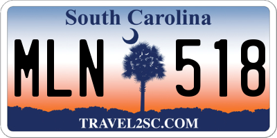 SC license plate MLN518