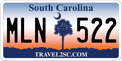 SC license plate MLN522